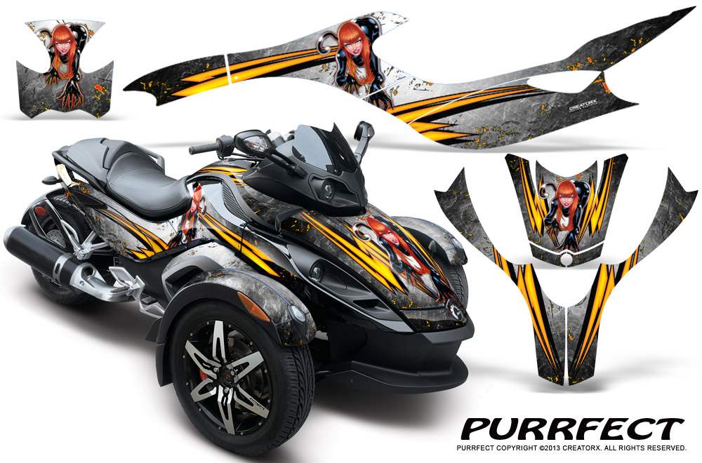 CAN-AM SPYDER Graphics Kit Purrfect White